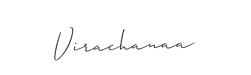 How to make Virachanaa signature? Allison_Script is a professional autograph style. Create handwritten signature for Virachanaa name. Virachanaa signature style 2 images and pictures png