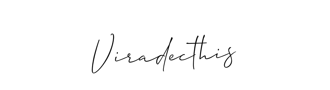 How to make Viradecthis name signature. Use Allison_Script style for creating short signs online. This is the latest handwritten sign. Viradecthis signature style 2 images and pictures png