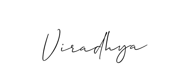 Create a beautiful signature design for name Viradhya. With this signature (Allison_Script) fonts, you can make a handwritten signature for free. Viradhya signature style 2 images and pictures png