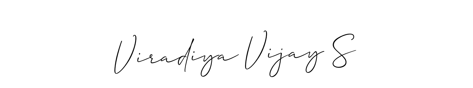 Allison_Script is a professional signature style that is perfect for those who want to add a touch of class to their signature. It is also a great choice for those who want to make their signature more unique. Get Viradiya Vijay S name to fancy signature for free. Viradiya Vijay S signature style 2 images and pictures png