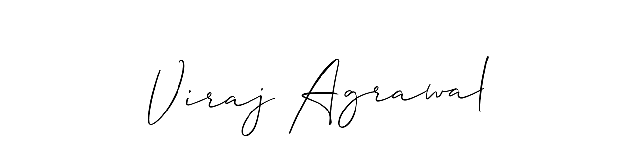 Also we have Viraj Agrawal name is the best signature style. Create professional handwritten signature collection using Allison_Script autograph style. Viraj Agrawal signature style 2 images and pictures png