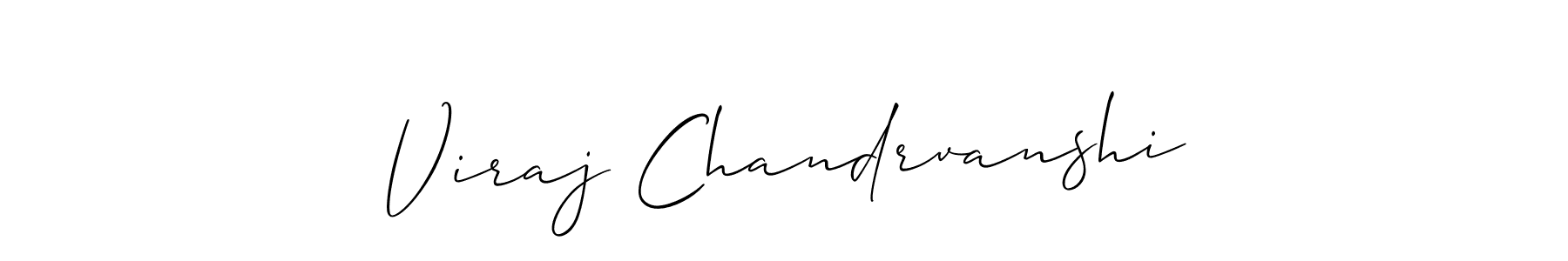 It looks lik you need a new signature style for name Viraj Chandrvanshi. Design unique handwritten (Allison_Script) signature with our free signature maker in just a few clicks. Viraj Chandrvanshi signature style 2 images and pictures png
