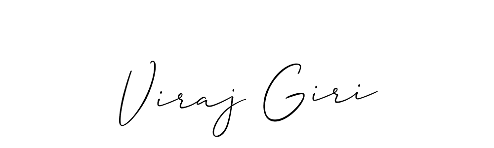 The best way (Allison_Script) to make a short signature is to pick only two or three words in your name. The name Viraj Giri include a total of six letters. For converting this name. Viraj Giri signature style 2 images and pictures png