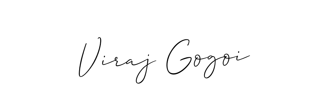 The best way (Allison_Script) to make a short signature is to pick only two or three words in your name. The name Viraj Gogoi include a total of six letters. For converting this name. Viraj Gogoi signature style 2 images and pictures png