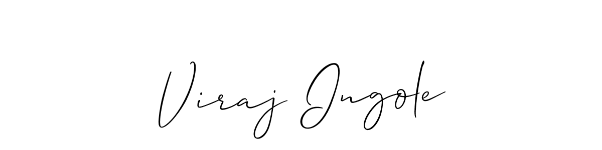 You should practise on your own different ways (Allison_Script) to write your name (Viraj Ingole) in signature. don't let someone else do it for you. Viraj Ingole signature style 2 images and pictures png