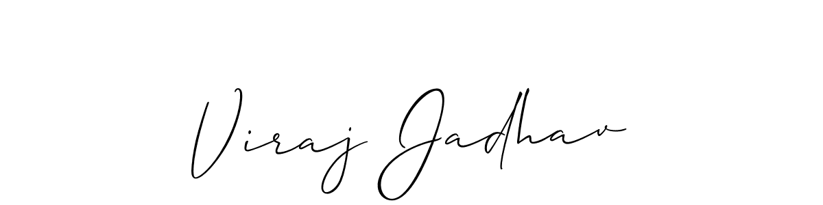 It looks lik you need a new signature style for name Viraj Jadhav. Design unique handwritten (Allison_Script) signature with our free signature maker in just a few clicks. Viraj Jadhav signature style 2 images and pictures png