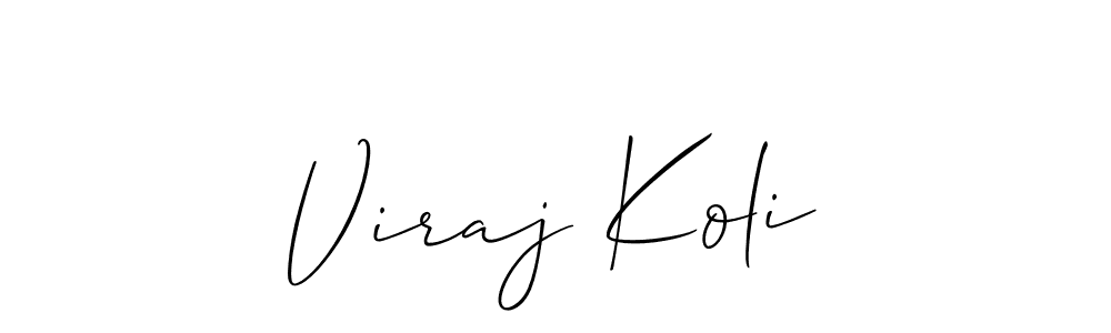 Best and Professional Signature Style for Viraj Koli. Allison_Script Best Signature Style Collection. Viraj Koli signature style 2 images and pictures png