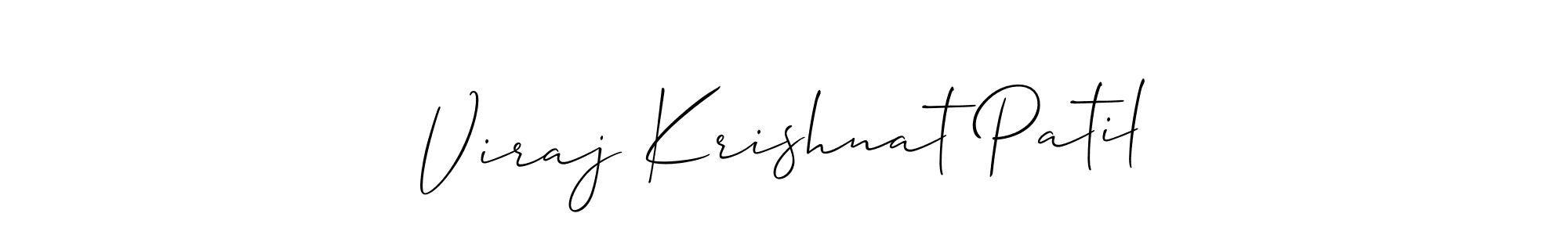 Use a signature maker to create a handwritten signature online. With this signature software, you can design (Allison_Script) your own signature for name Viraj Krishnat Patil. Viraj Krishnat Patil signature style 2 images and pictures png