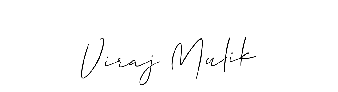 Make a short Viraj Mulik signature style. Manage your documents anywhere anytime using Allison_Script. Create and add eSignatures, submit forms, share and send files easily. Viraj Mulik signature style 2 images and pictures png