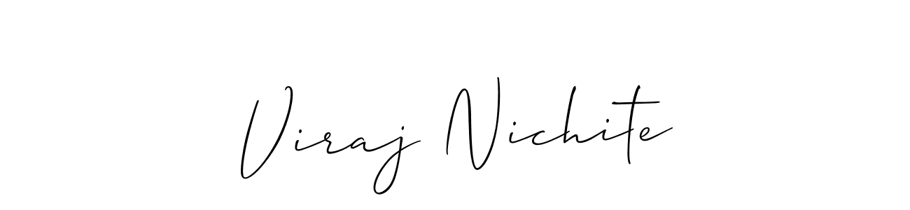 Create a beautiful signature design for name Viraj Nichite. With this signature (Allison_Script) fonts, you can make a handwritten signature for free. Viraj Nichite signature style 2 images and pictures png