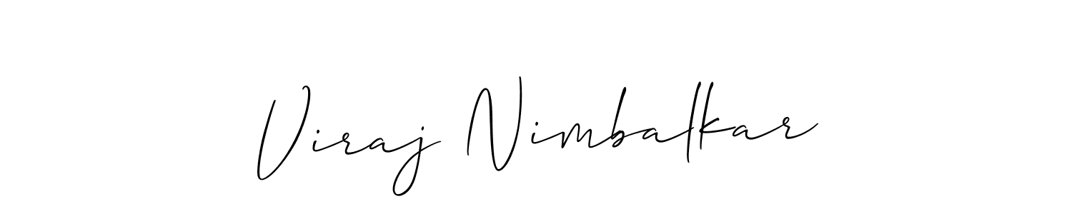 How to make Viraj Nimbalkar signature? Allison_Script is a professional autograph style. Create handwritten signature for Viraj Nimbalkar name. Viraj Nimbalkar signature style 2 images and pictures png
