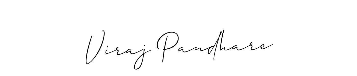 Create a beautiful signature design for name Viraj Pandhare. With this signature (Allison_Script) fonts, you can make a handwritten signature for free. Viraj Pandhare signature style 2 images and pictures png