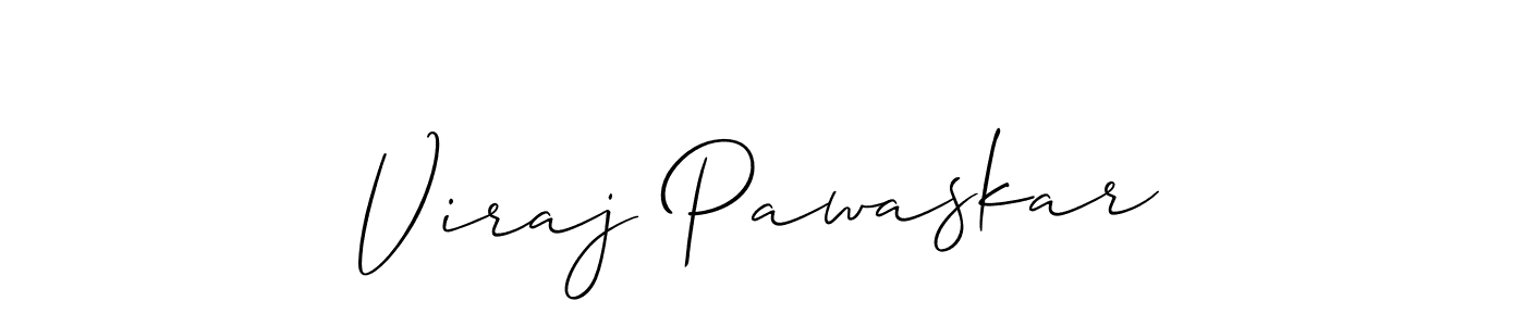 Use a signature maker to create a handwritten signature online. With this signature software, you can design (Allison_Script) your own signature for name Viraj Pawaskar. Viraj Pawaskar signature style 2 images and pictures png