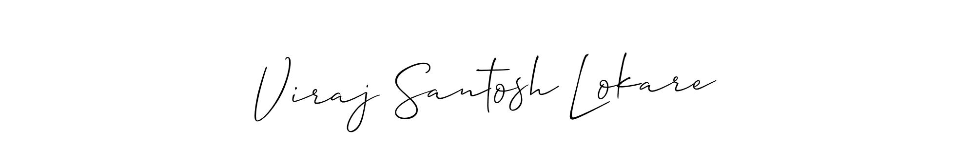 This is the best signature style for the Viraj Santosh Lokare name. Also you like these signature font (Allison_Script). Mix name signature. Viraj Santosh Lokare signature style 2 images and pictures png