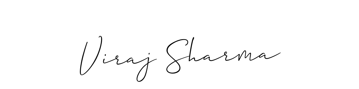 Viraj Sharma stylish signature style. Best Handwritten Sign (Allison_Script) for my name. Handwritten Signature Collection Ideas for my name Viraj Sharma. Viraj Sharma signature style 2 images and pictures png