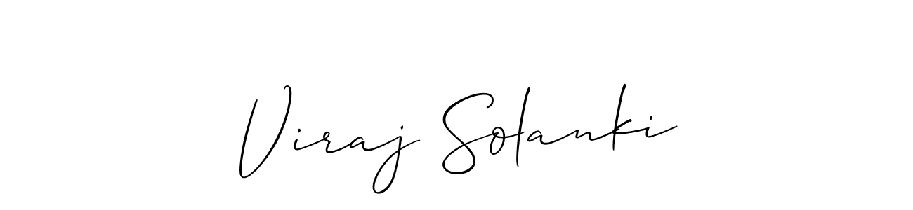 Use a signature maker to create a handwritten signature online. With this signature software, you can design (Allison_Script) your own signature for name Viraj Solanki. Viraj Solanki signature style 2 images and pictures png