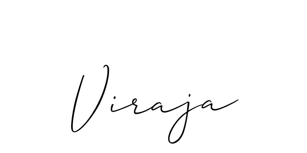 How to make Viraja signature? Allison_Script is a professional autograph style. Create handwritten signature for Viraja name. Viraja signature style 2 images and pictures png