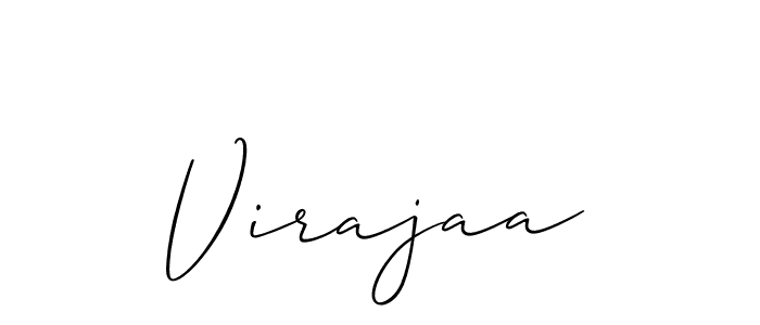 Design your own signature with our free online signature maker. With this signature software, you can create a handwritten (Allison_Script) signature for name Virajaa. Virajaa signature style 2 images and pictures png