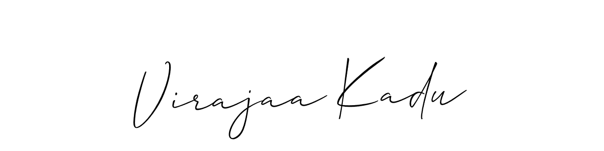 Make a beautiful signature design for name Virajaa Kadu. With this signature (Allison_Script) style, you can create a handwritten signature for free. Virajaa Kadu signature style 2 images and pictures png