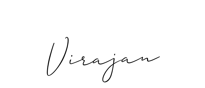 Make a beautiful signature design for name Virajan. With this signature (Allison_Script) style, you can create a handwritten signature for free. Virajan signature style 2 images and pictures png