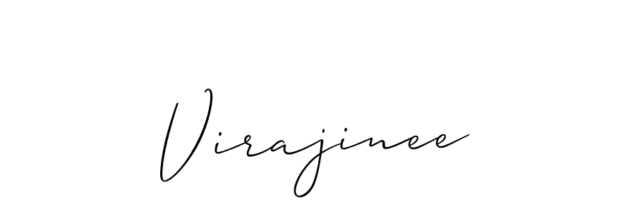 Make a beautiful signature design for name Virajinee. With this signature (Allison_Script) style, you can create a handwritten signature for free. Virajinee signature style 2 images and pictures png