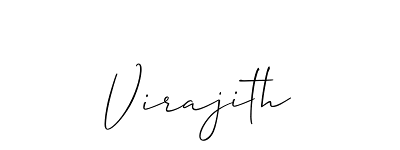 Create a beautiful signature design for name Virajith. With this signature (Allison_Script) fonts, you can make a handwritten signature for free. Virajith signature style 2 images and pictures png