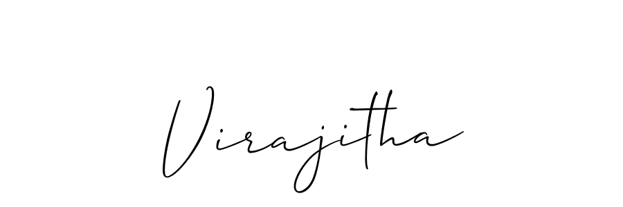 Also we have Virajitha name is the best signature style. Create professional handwritten signature collection using Allison_Script autograph style. Virajitha signature style 2 images and pictures png