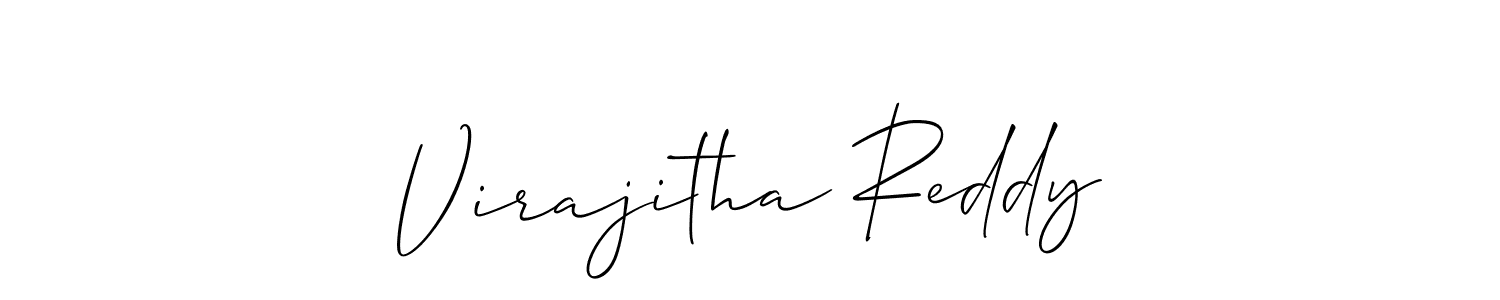 The best way (Allison_Script) to make a short signature is to pick only two or three words in your name. The name Virajitha Reddy include a total of six letters. For converting this name. Virajitha Reddy signature style 2 images and pictures png