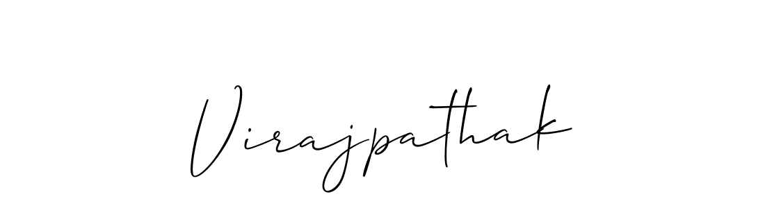 Allison_Script is a professional signature style that is perfect for those who want to add a touch of class to their signature. It is also a great choice for those who want to make their signature more unique. Get Virajpathak name to fancy signature for free. Virajpathak signature style 2 images and pictures png