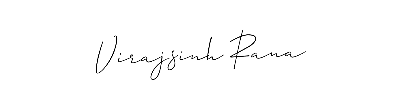 Make a beautiful signature design for name Virajsinh Rana. With this signature (Allison_Script) style, you can create a handwritten signature for free. Virajsinh Rana signature style 2 images and pictures png