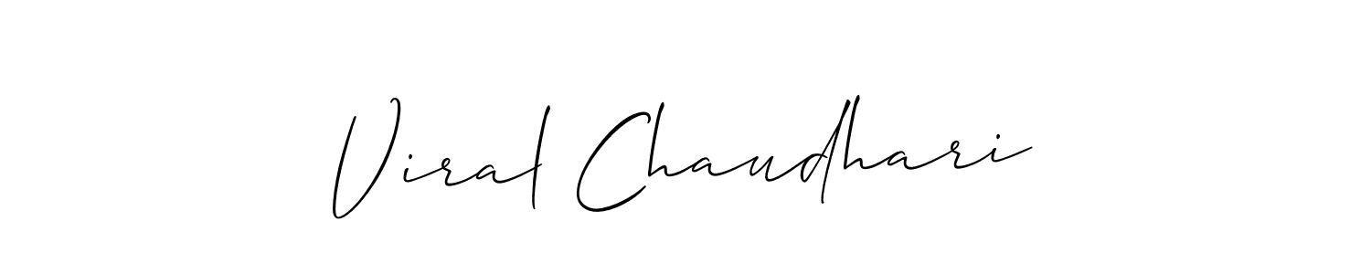 if you are searching for the best signature style for your name Viral Chaudhari. so please give up your signature search. here we have designed multiple signature styles  using Allison_Script. Viral Chaudhari signature style 2 images and pictures png