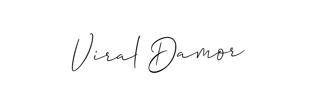 Also we have Viral Damor name is the best signature style. Create professional handwritten signature collection using Allison_Script autograph style. Viral Damor signature style 2 images and pictures png