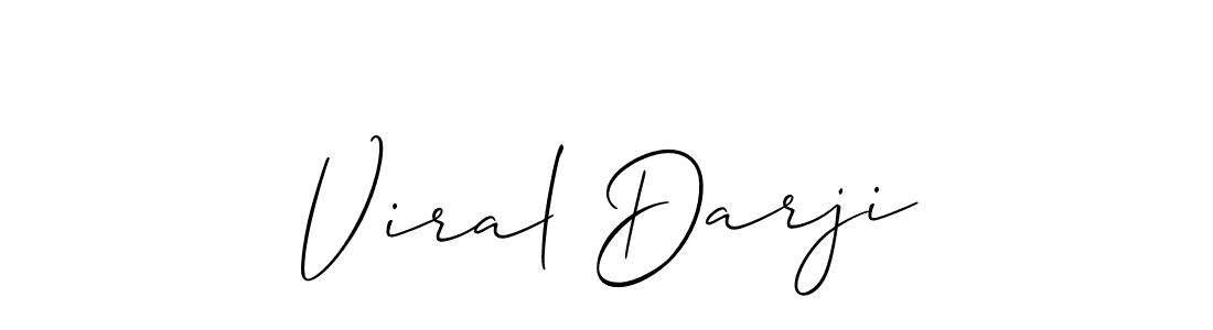 Make a beautiful signature design for name Viral Darji. With this signature (Allison_Script) style, you can create a handwritten signature for free. Viral Darji signature style 2 images and pictures png