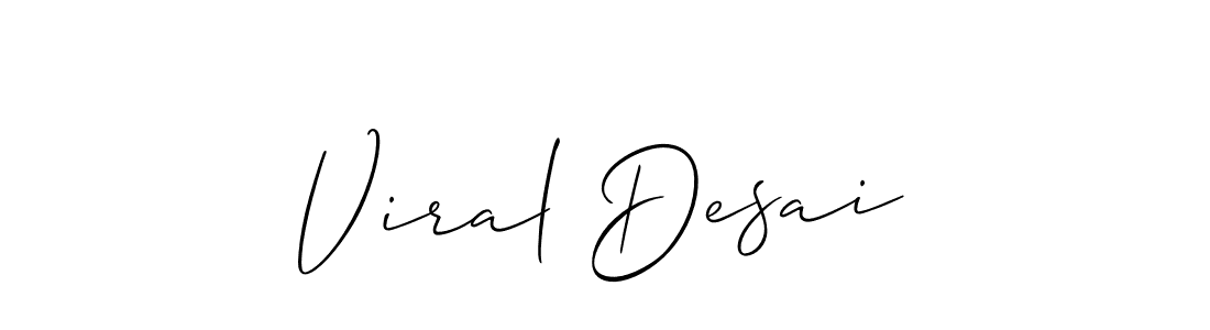 Also You can easily find your signature by using the search form. We will create Viral Desai name handwritten signature images for you free of cost using Allison_Script sign style. Viral Desai signature style 2 images and pictures png