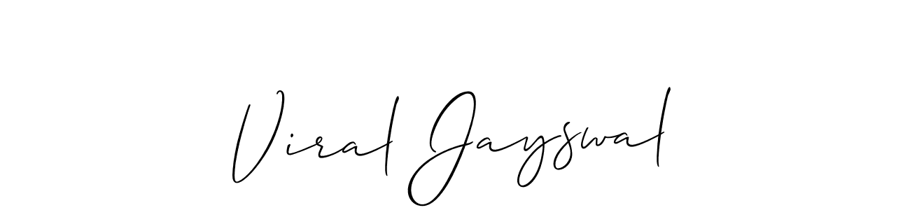 if you are searching for the best signature style for your name Viral Jayswal. so please give up your signature search. here we have designed multiple signature styles  using Allison_Script. Viral Jayswal signature style 2 images and pictures png