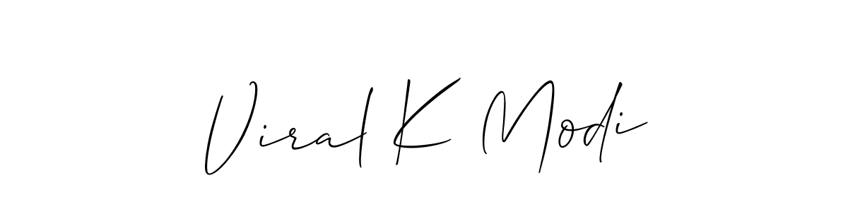 Once you've used our free online signature maker to create your best signature Allison_Script style, it's time to enjoy all of the benefits that Viral K Modi name signing documents. Viral K Modi signature style 2 images and pictures png