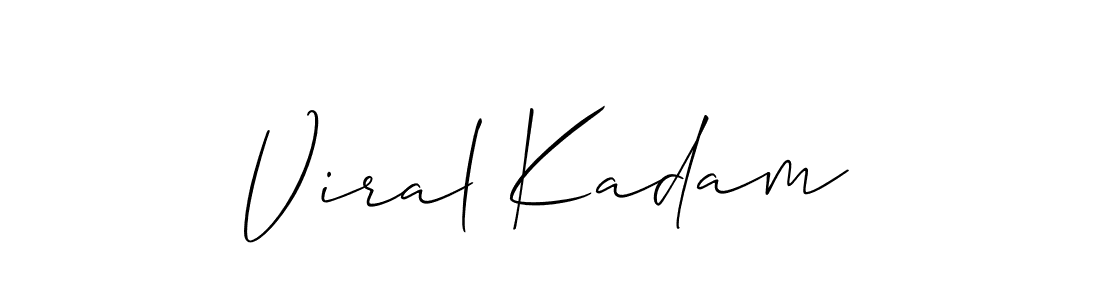 Create a beautiful signature design for name Viral Kadam. With this signature (Allison_Script) fonts, you can make a handwritten signature for free. Viral Kadam signature style 2 images and pictures png