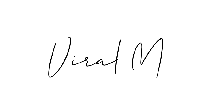 Design your own signature with our free online signature maker. With this signature software, you can create a handwritten (Allison_Script) signature for name Viral M. Viral M signature style 2 images and pictures png