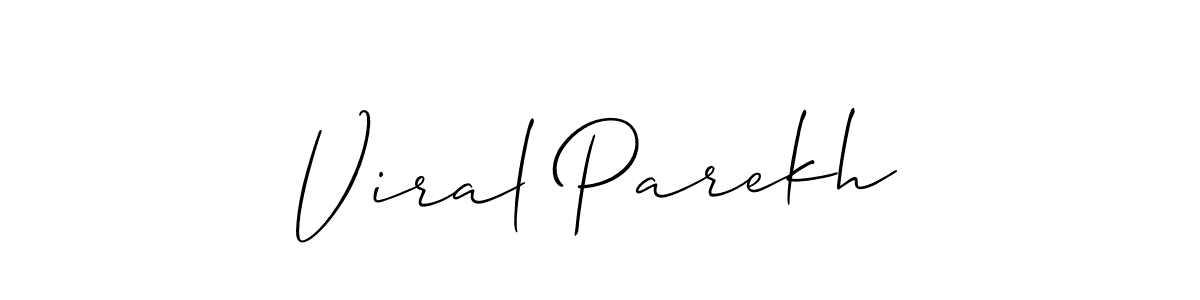 Allison_Script is a professional signature style that is perfect for those who want to add a touch of class to their signature. It is also a great choice for those who want to make their signature more unique. Get Viral Parekh name to fancy signature for free. Viral Parekh signature style 2 images and pictures png