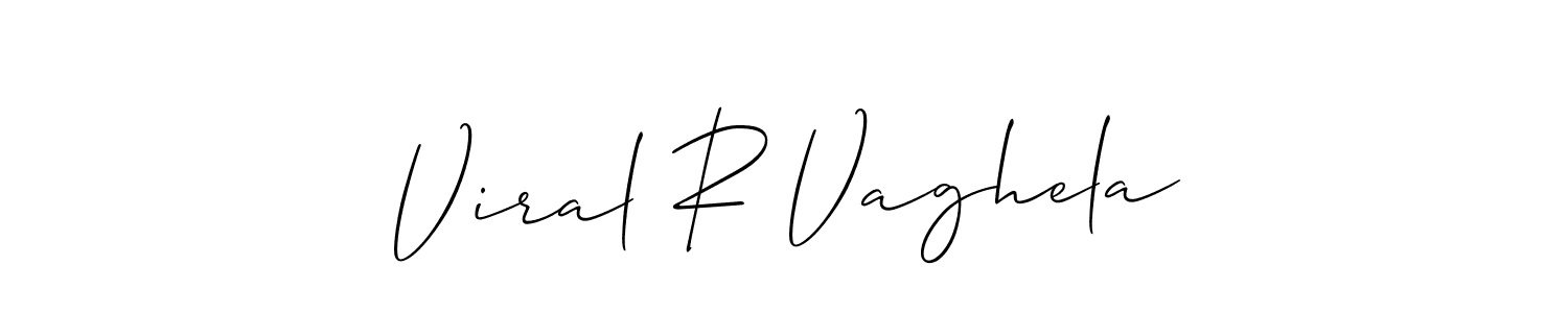 This is the best signature style for the Viral R Vaghela name. Also you like these signature font (Allison_Script). Mix name signature. Viral R Vaghela signature style 2 images and pictures png