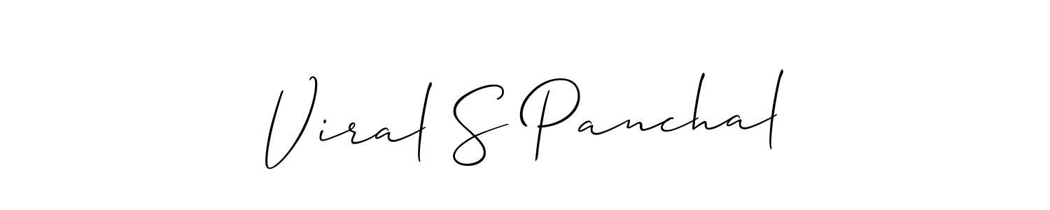 How to make Viral S Panchal signature? Allison_Script is a professional autograph style. Create handwritten signature for Viral S Panchal name. Viral S Panchal signature style 2 images and pictures png
