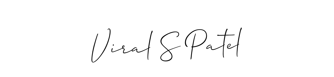 Best and Professional Signature Style for Viral S Patel. Allison_Script Best Signature Style Collection. Viral S Patel signature style 2 images and pictures png