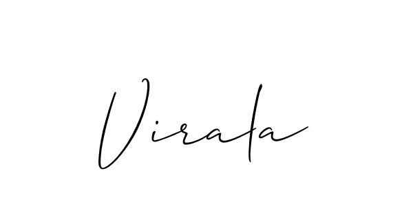 Allison_Script is a professional signature style that is perfect for those who want to add a touch of class to their signature. It is also a great choice for those who want to make their signature more unique. Get Virala name to fancy signature for free. Virala signature style 2 images and pictures png