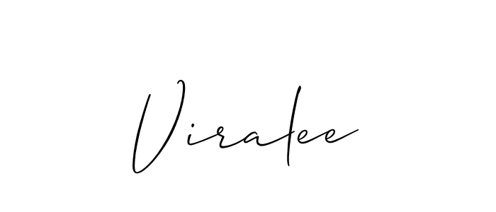 if you are searching for the best signature style for your name Viralee. so please give up your signature search. here we have designed multiple signature styles  using Allison_Script. Viralee signature style 2 images and pictures png