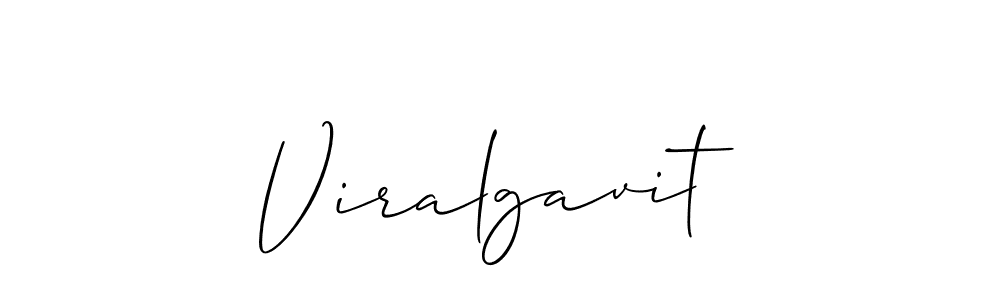 Design your own signature with our free online signature maker. With this signature software, you can create a handwritten (Allison_Script) signature for name Viralgavit. Viralgavit signature style 2 images and pictures png