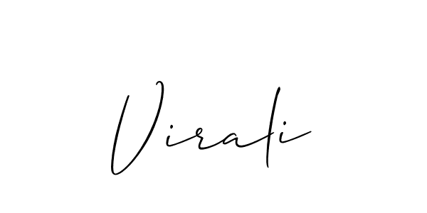 Also You can easily find your signature by using the search form. We will create Virali name handwritten signature images for you free of cost using Allison_Script sign style. Virali signature style 2 images and pictures png