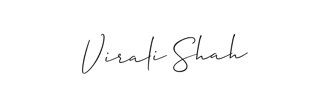 Allison_Script is a professional signature style that is perfect for those who want to add a touch of class to their signature. It is also a great choice for those who want to make their signature more unique. Get Virali Shah name to fancy signature for free. Virali Shah signature style 2 images and pictures png