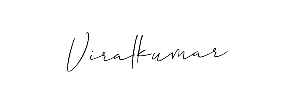 How to make Viralkumar name signature. Use Allison_Script style for creating short signs online. This is the latest handwritten sign. Viralkumar signature style 2 images and pictures png