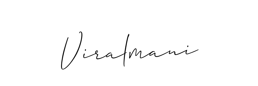 if you are searching for the best signature style for your name Viralmani. so please give up your signature search. here we have designed multiple signature styles  using Allison_Script. Viralmani signature style 2 images and pictures png