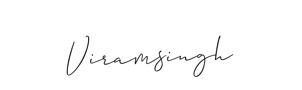 Use a signature maker to create a handwritten signature online. With this signature software, you can design (Allison_Script) your own signature for name Viramsingh. Viramsingh signature style 2 images and pictures png